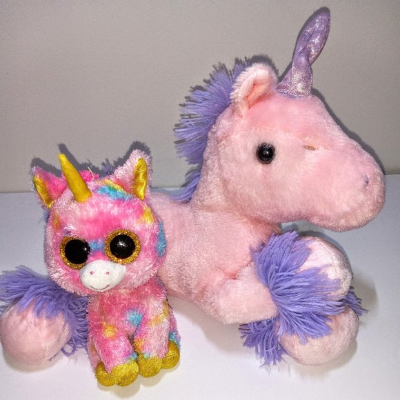 The Petting Zoo Unicorn and babyn Unicorn Ty - Picture 2 of 8